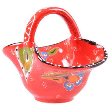 Myros - Turkish Ceramic Handpainted Basket Small Size