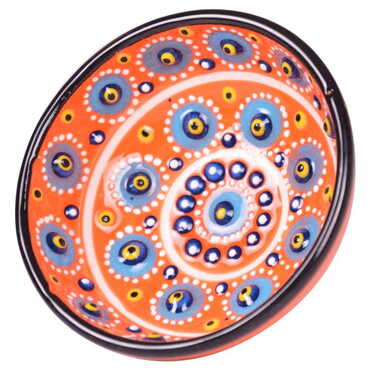 Turkish Ceramic Mandala Bowl 8 cm - Thumbnail