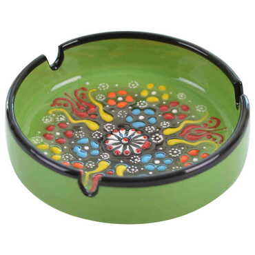 Turkish Ceramic Relief Ashtray Large Size - Myros