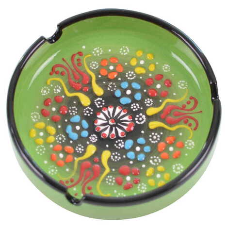 Turkish Ceramic Relief Ashtray Large Size - 3