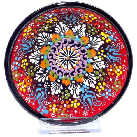 Turkish Ceramic Relief Bowl 13 cm