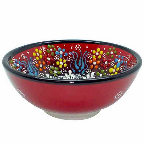 Turkish Ceramic Relief Bowl 13 cm