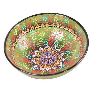 Turkish Ceramic Relief Bowl 25 cm - Thumbnail