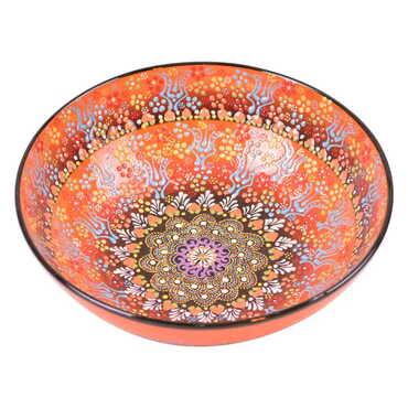 Myros - Turkish Ceramic Relief Bowl 30 cm