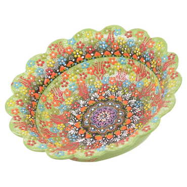 Myros - Turkish Ceramic Relief Daisy Bowl 30Cm