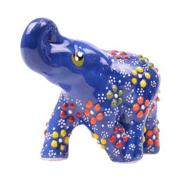 Myros - Turkish Ceramic Relief Elephant Figurine Medium Size