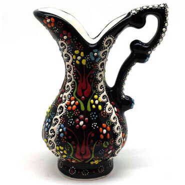 Myros - Turkish Ceramic Relief Pitcher 20 cm