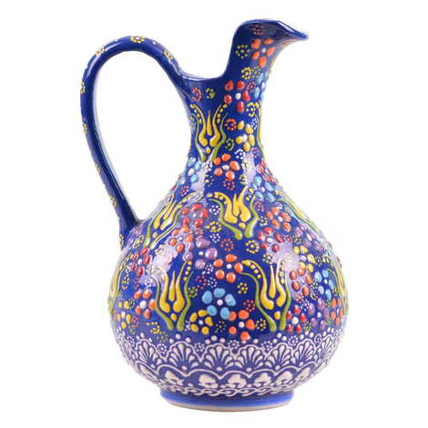 Turkish Ceramic Relief Snapdragon Vase 20cm