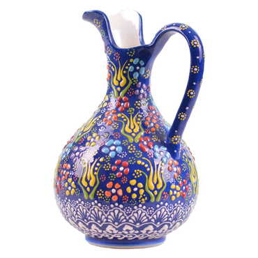 Turkish Ceramic Relief Snapdragon Vase 20cm - Thumbnail