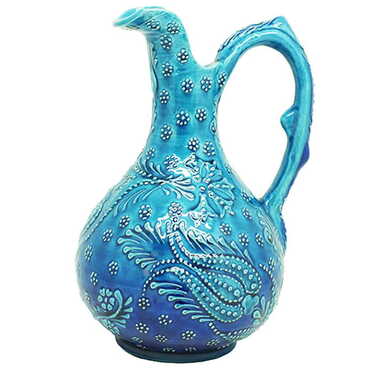 Myros - Turkish Ceramic Relief Snapdragon Vase 30cm