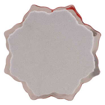 Turkish Ceramic Relief Stary Coaster 110 mm - Thumbnail