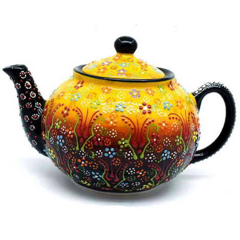 Turkish Ceramic Relief Tea Pot