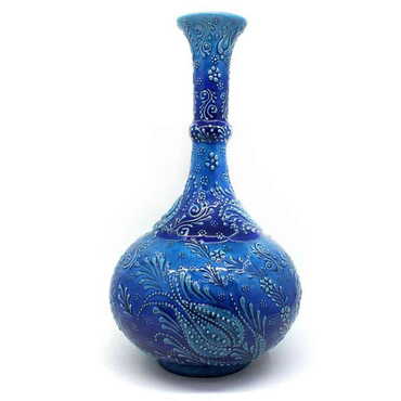 Myros - Turkish Ceramic Relief Tear Vase 30 Cm