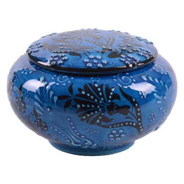 Turkish Ceramic Round Figurine Kaftan 5 Cm - Thumbnail