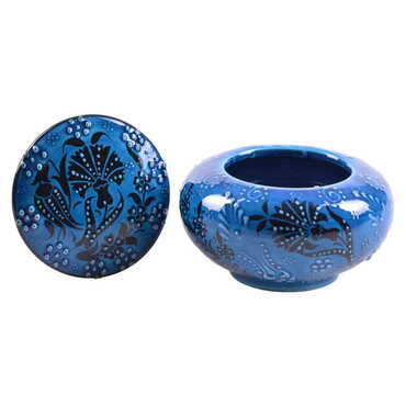 Turkish Ceramic Round Figurine Kaftan 5 Cm - Thumbnail