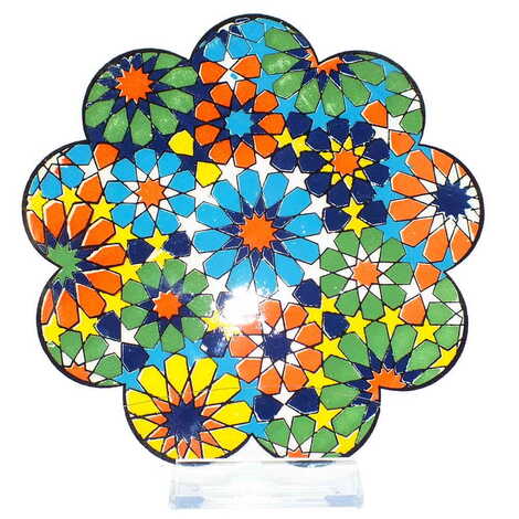 Turkish Ceramic Serigraphy Daisy Trivet 182 mm