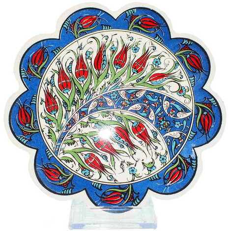 Turkish Ceramic Serigraphy Daisy Trivet 182 mm