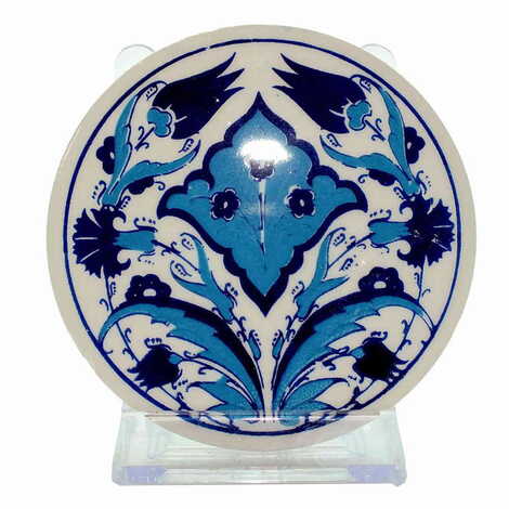 Turkish Ceramic Serigraphy Round Coaster 95 mm