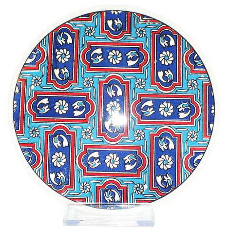 Turkish Ceramic Serigraphy Round Trivet 167 mm