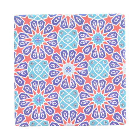 Turkish Ceramic Serigraphy Square Coaster 100 mm