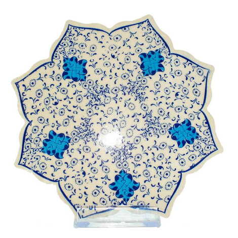 Turkish Ceramic Serigraphy Stary Trivet 103 mm