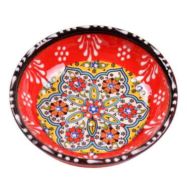 Turkish Ceramic Special Relief Appetizer Bowl 15 Cm - Thumbnail