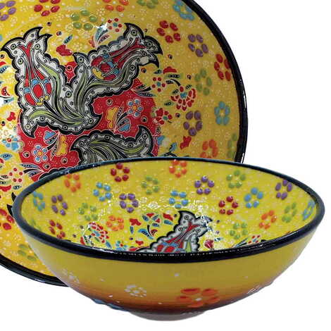 Turkish Ceramic Special Relief Bowl 16 Cm