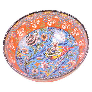 Myros - Turkish Ceramic Special Relief Bowl 25 Cm