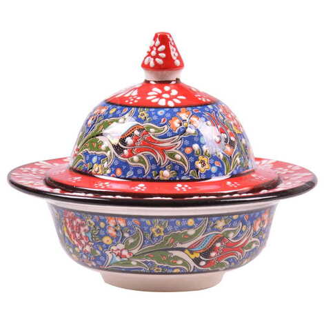 Turkish Ceramic Special Relief Candy Dish 13 Cm