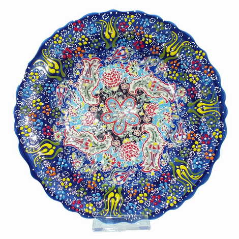 Turkish Ceramic Special Relief Plate 25 Cm