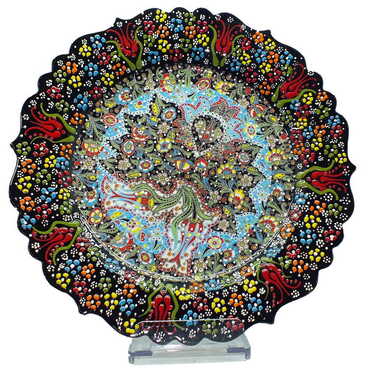 Myros - Turkish Ceramic Special Relief Plate 30 Cm