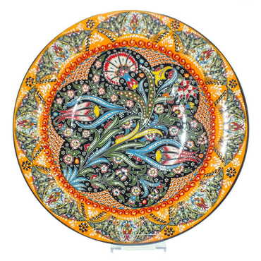 Turkish Ceramic Special Relief Plate 40 Cm - Thumbnail