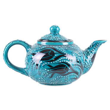 Turkish Ceramic Tea Pot Big Size - Thumbnail