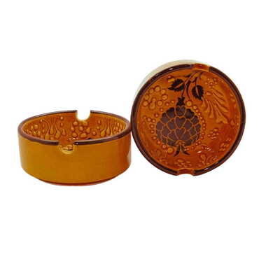 Myros - Turkish Ceramic Turquoise Ashtray Small Size