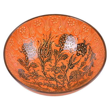 Turkish Ceramic Turquoise Bowl 30 Cm - 1