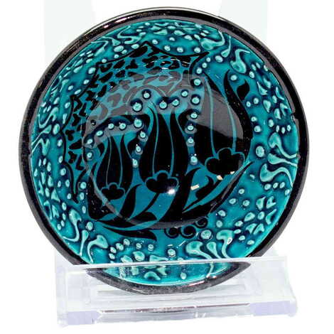 Turkish Ceramic Turquoise Bowl 8 Cm