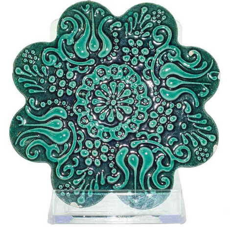 Turkish Ceramic Turquoise Coaster 110 mm