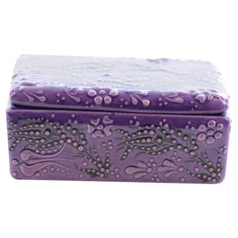 Turkish Ceramic Turquoise Jewelry Box