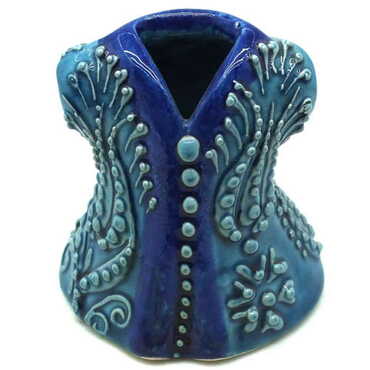 Myros - Turkish Ceramic Turquoise Kaftan Figurine 10 Cm