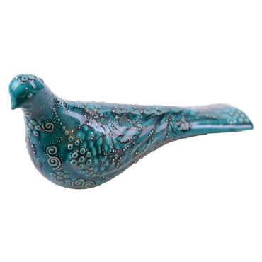 Myros - Turkish Ceramic Turquoise Pigeon Figurine