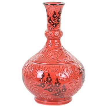 Myros - Turkish Ceramic Turquoise Tear Vase 20 Cm