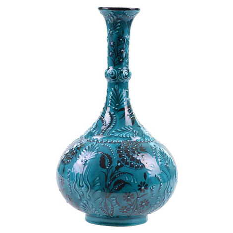 Turkish Ceramic Turquoise Tear Vase 30 Cm