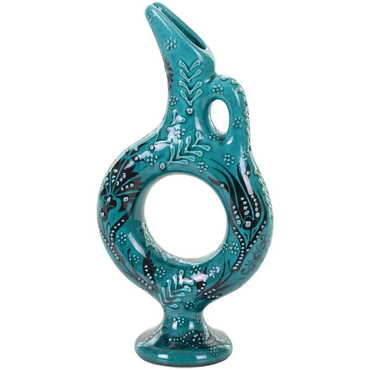 Myros - Turkish Ceramic Turquoise Vase 20 Cm