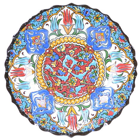 Turkish Ceramics Tezhip 18 cm Decorative Plate - 7
