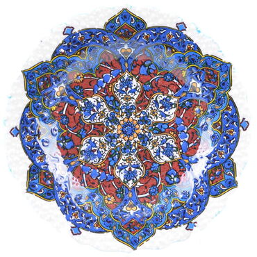 Turkish Ceramics Tezhip 18 cm Decorative Plate - 11