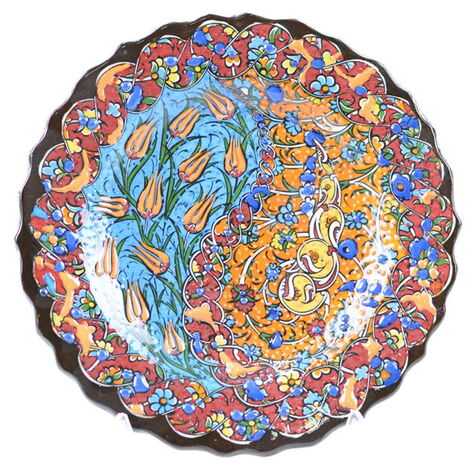 Turkish Ceramics Tezhip 18 cm Decorative Plate - 12