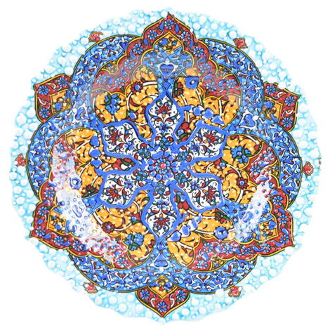 Turkish Ceramics Tezhip 18 cm Decorative Plate - 16