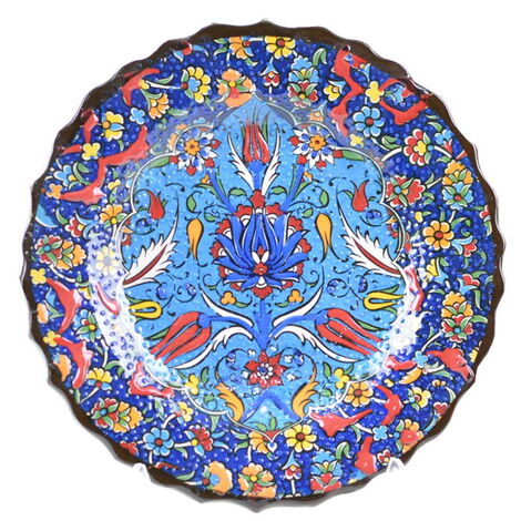 Turkish Ceramics Tezhip 18 cm Decorative Plate - 17