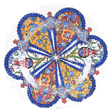 Turkish Ceramics Tezhip 18 cm Decorative Plate - 20