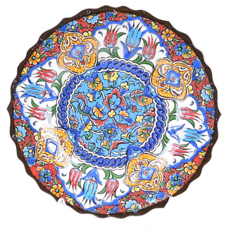 Turkish Ceramics Tezhip 18 cm Decorative Plate - 21